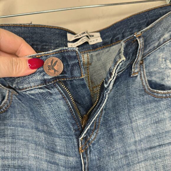 One Teaspoon Freebird Awesome Baggies Low Waist Relaxed Leg Fray Hem Jeans 26 - Picture 6 of 16